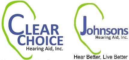 Clear Choice Hearing Aid, Inc., & Johnsons Hearing Aid Inc. logo.